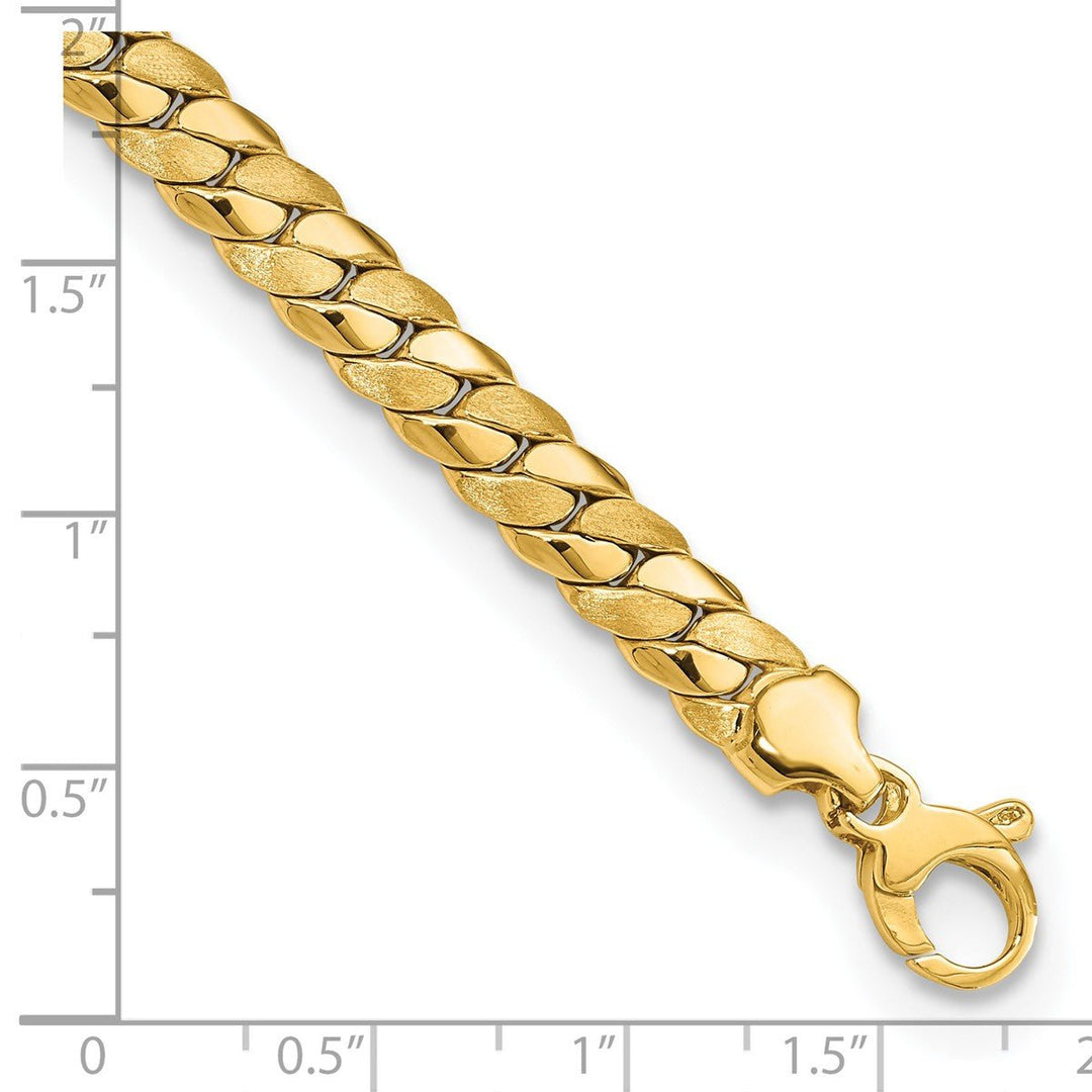 Gold 6.46mm Link, Other Bracelet, 7.75