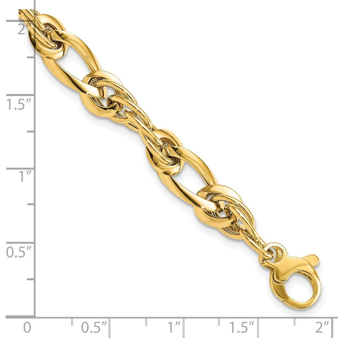 Gold 6.4mm Link, Other Bracelet, 7