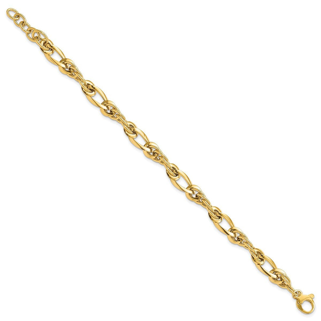 Gold 6.4mm Link, Other Bracelet, 7