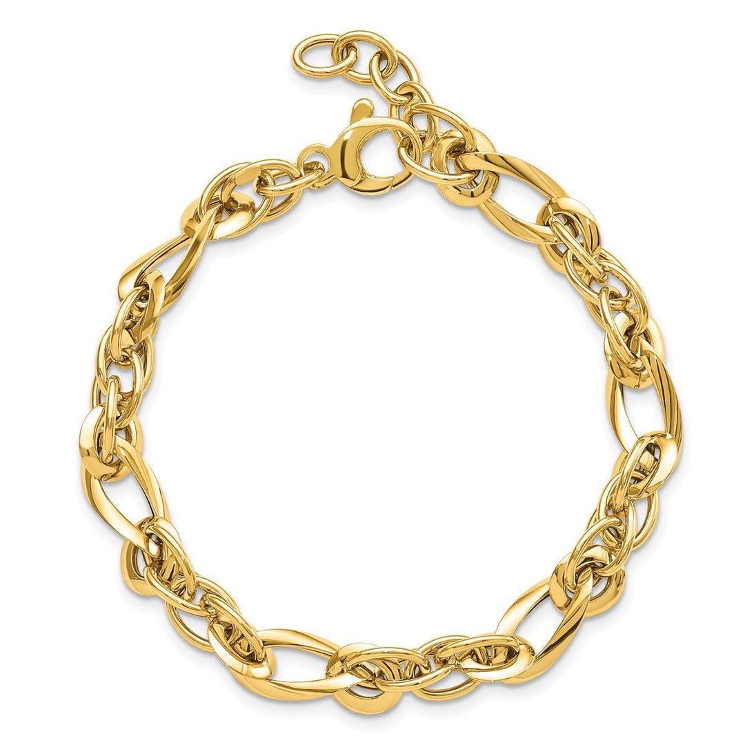 Gold 6.4mm Link, Other Bracelet, 7