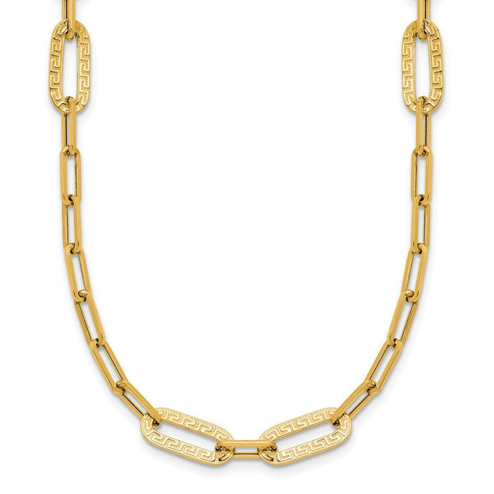 Gold 6.4mm Paperclip Necklace, 18" - Necklace - Design Jewellers Edmonton