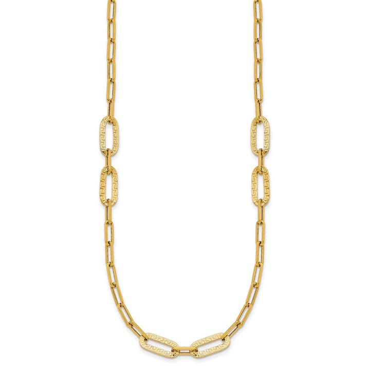 Gold 6.4mm Paperclip Necklace, 18" - Necklace - Design Jewellers Edmonton