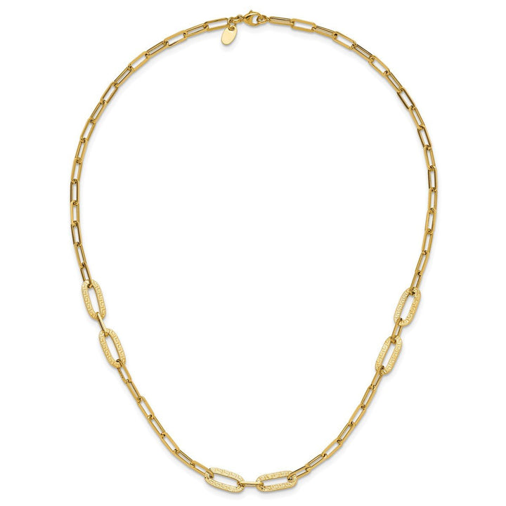 Gold 6.4mm Paperclip Necklace, 18" - Necklace - Design Jewellers Edmonton
