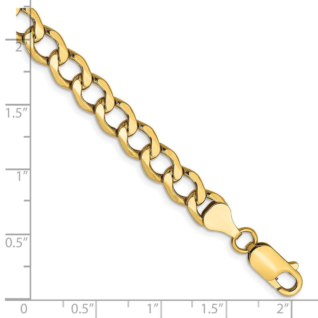 Gold 6.5mm Curb Chain, 8