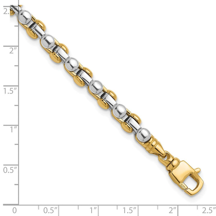 Gold 6.5mm Fancy Bracelet, 8" - Bracelet - Design Jewellers Edmonton