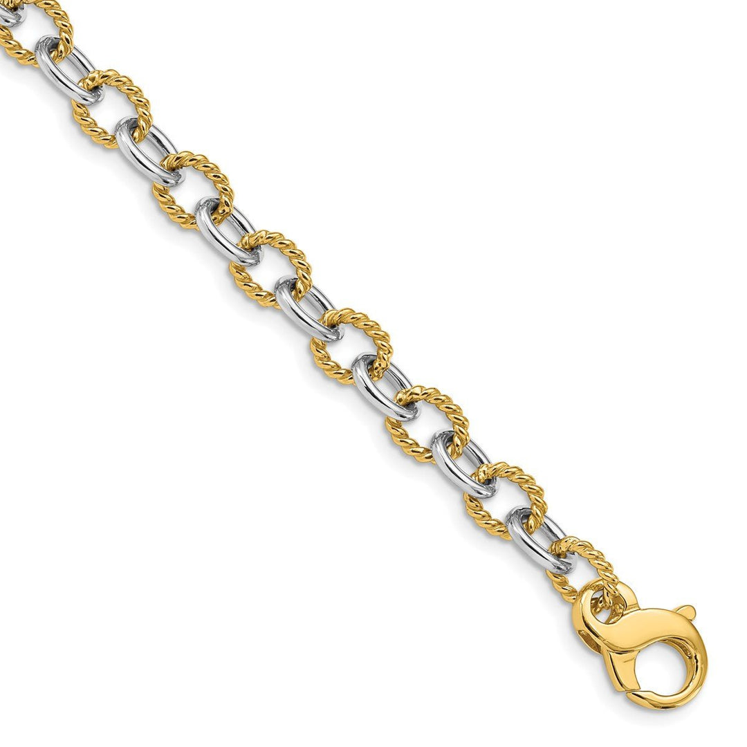 Gold 6.5mm Fancy Necklaces, 18"