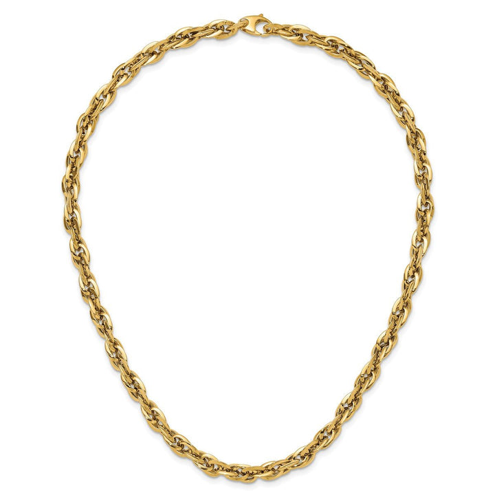 Gold 6.5mm Open Link Necklace, 17.5" - Necklace - Design Jewellers Edmonton