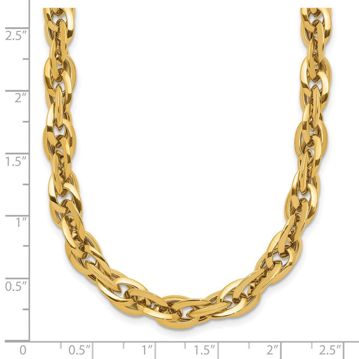 Gold 6.5mm Open Link Necklace, 17.5" - Necklace - Design Jewellers Edmonton