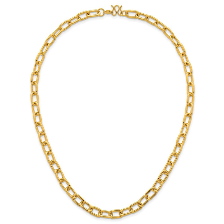 Gold 6.5mm Paperclip Necklace, 18" - Necklace - Design Jewellers Edmonton