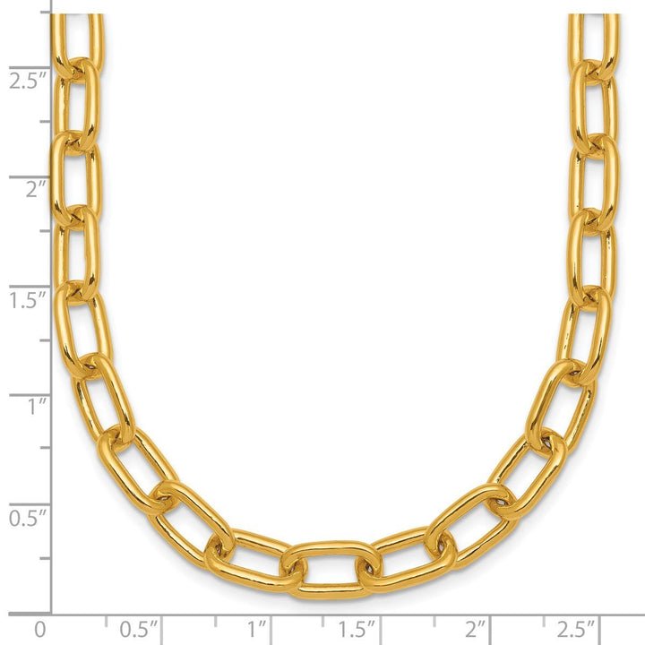 Gold 6.5mm Paperclip Necklace, 18" - Necklace - Design Jewellers Edmonton
