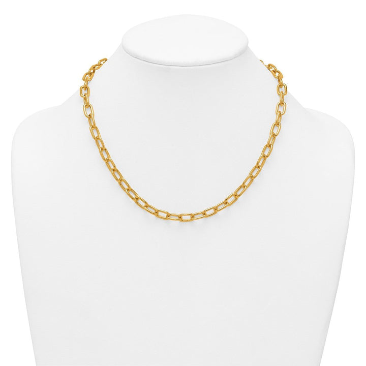Gold 6.5mm Paperclip Necklace, 18" - Necklace - Design Jewellers Edmonton