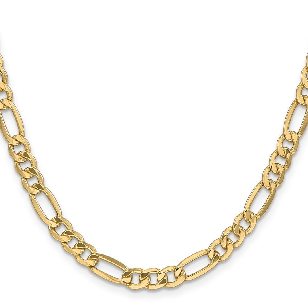 Gold 6.6mm Figaro Chain, 18