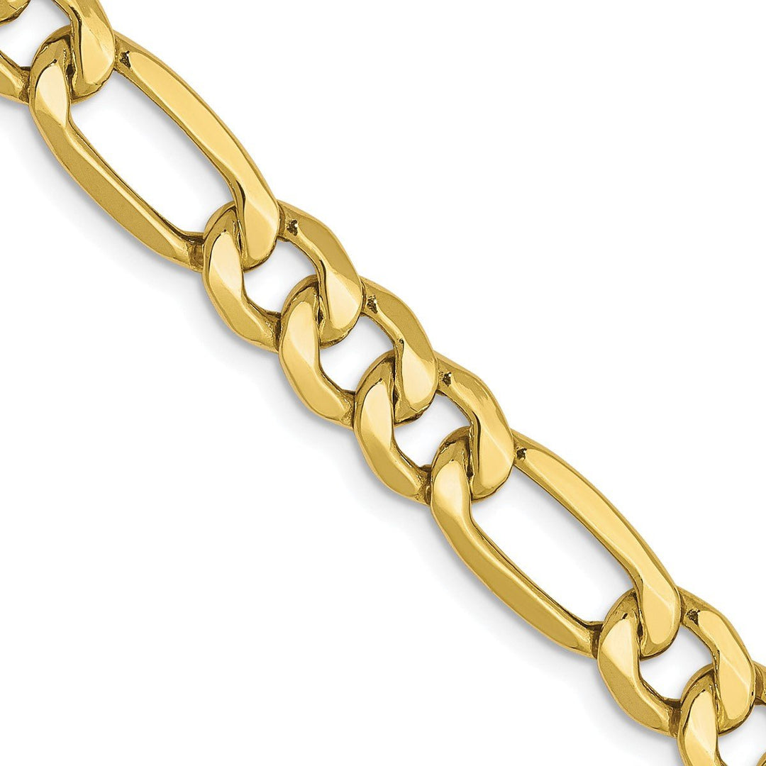 Gold 6.6mm Figaro Chain, 18"