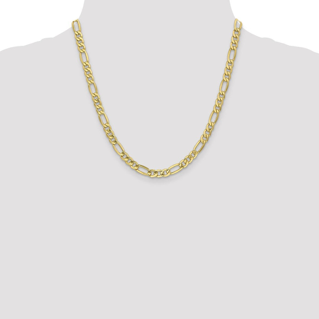 Gold 6.6mm Figaro Chain, 20