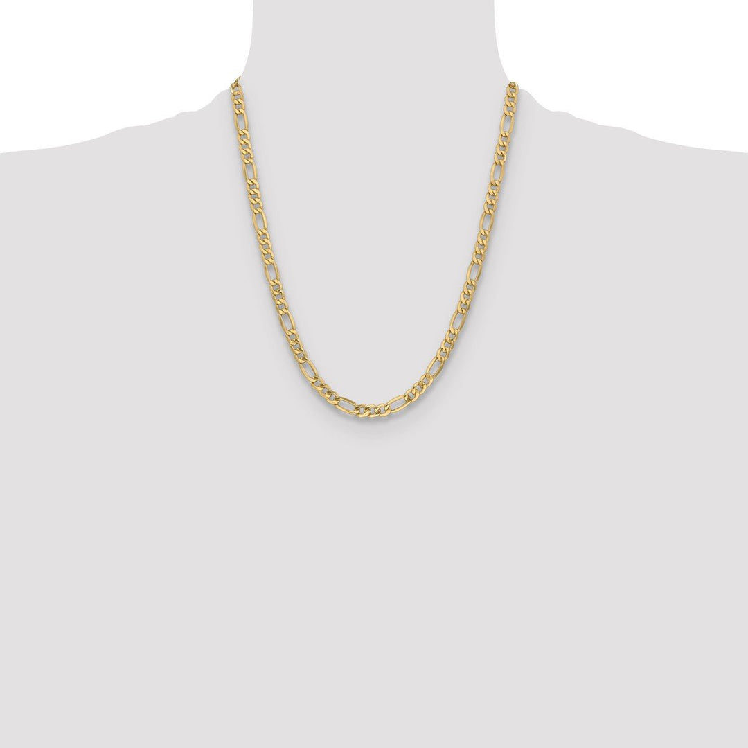 Gold 6.6mm Figaro Chain, 22