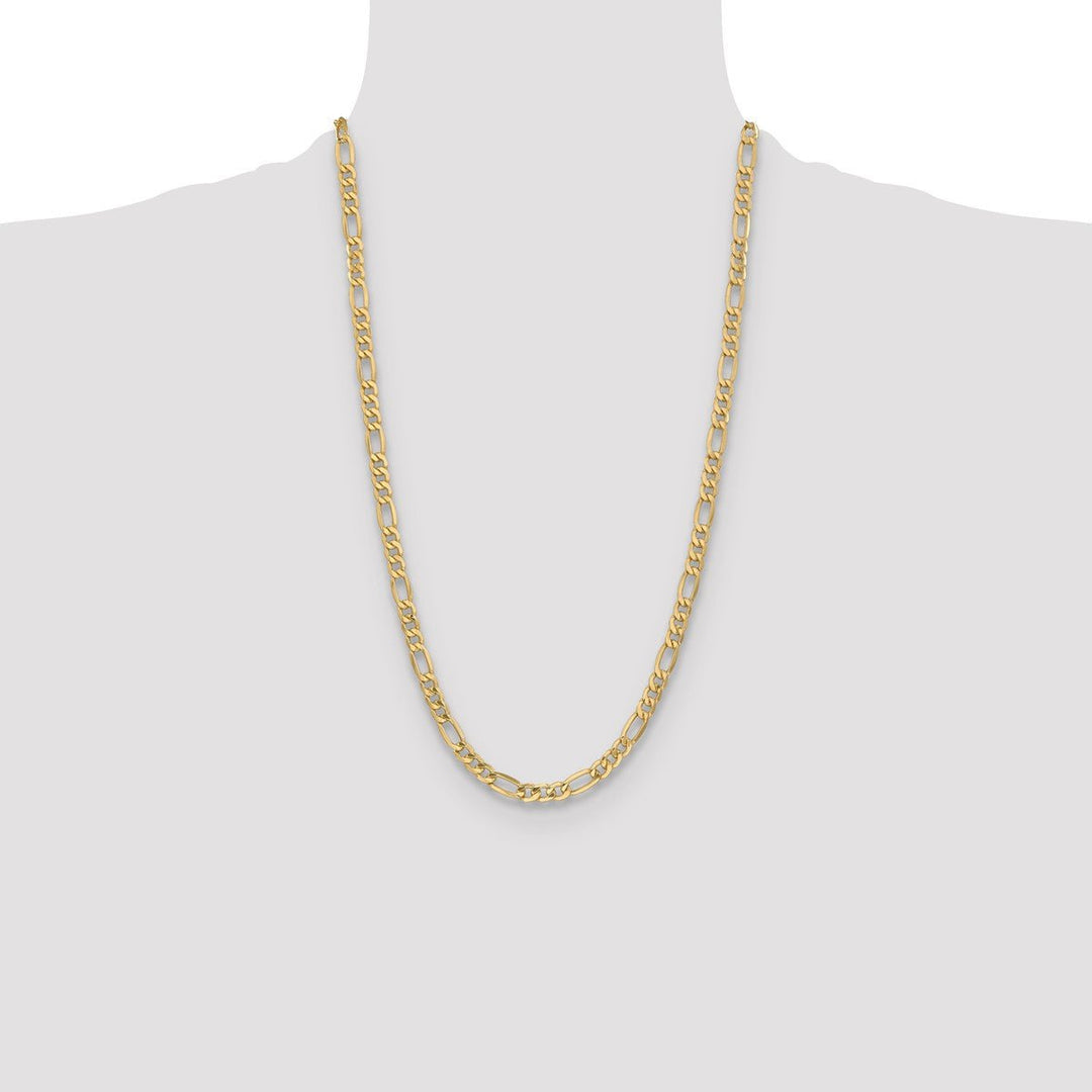 Gold 6.6mm Figaro Chain, 26