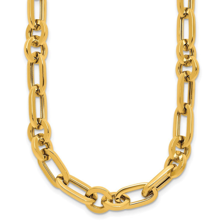 Gold 6.7 to 8.5 mm (tapered) Rolo Necklace, 18" - Necklace - Design Jewellers Edmonton