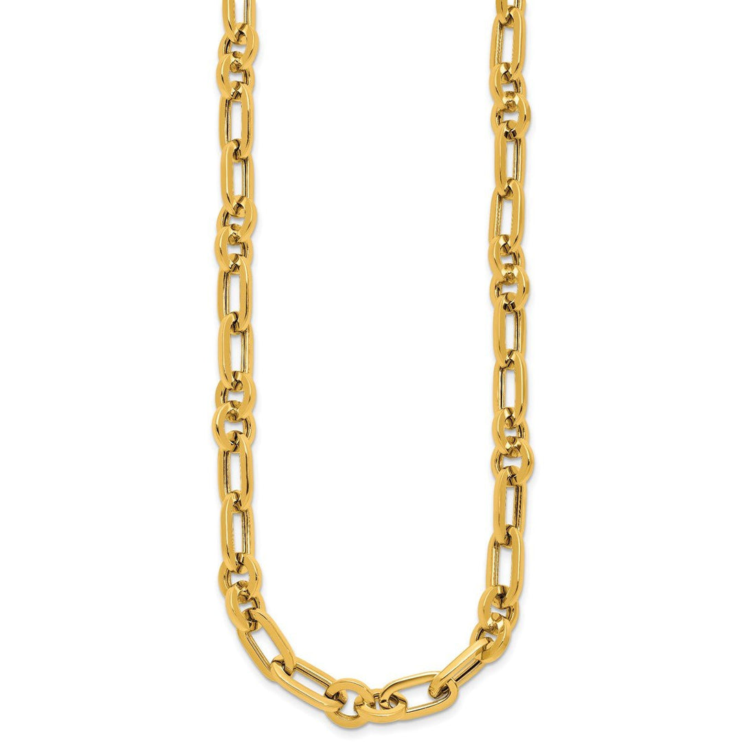 Gold 6.7 to 8.5 mm (tapered) Rolo Necklace, 18