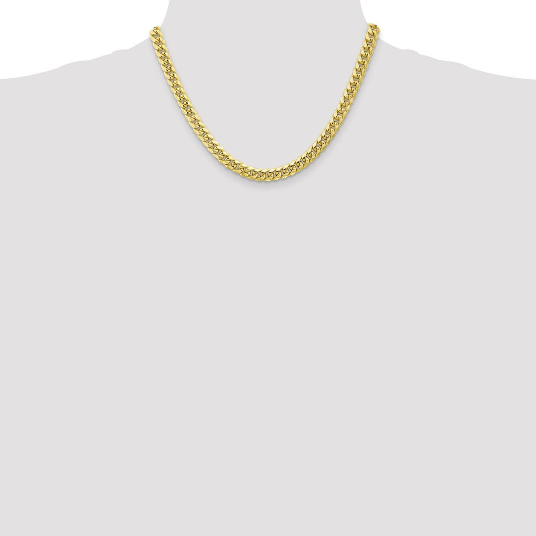Gold 6.75mm Cuban Chain, 18