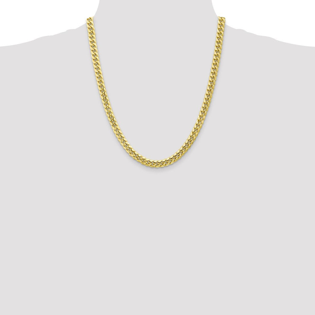 Gold 6.75mm Cuban Chain, 22