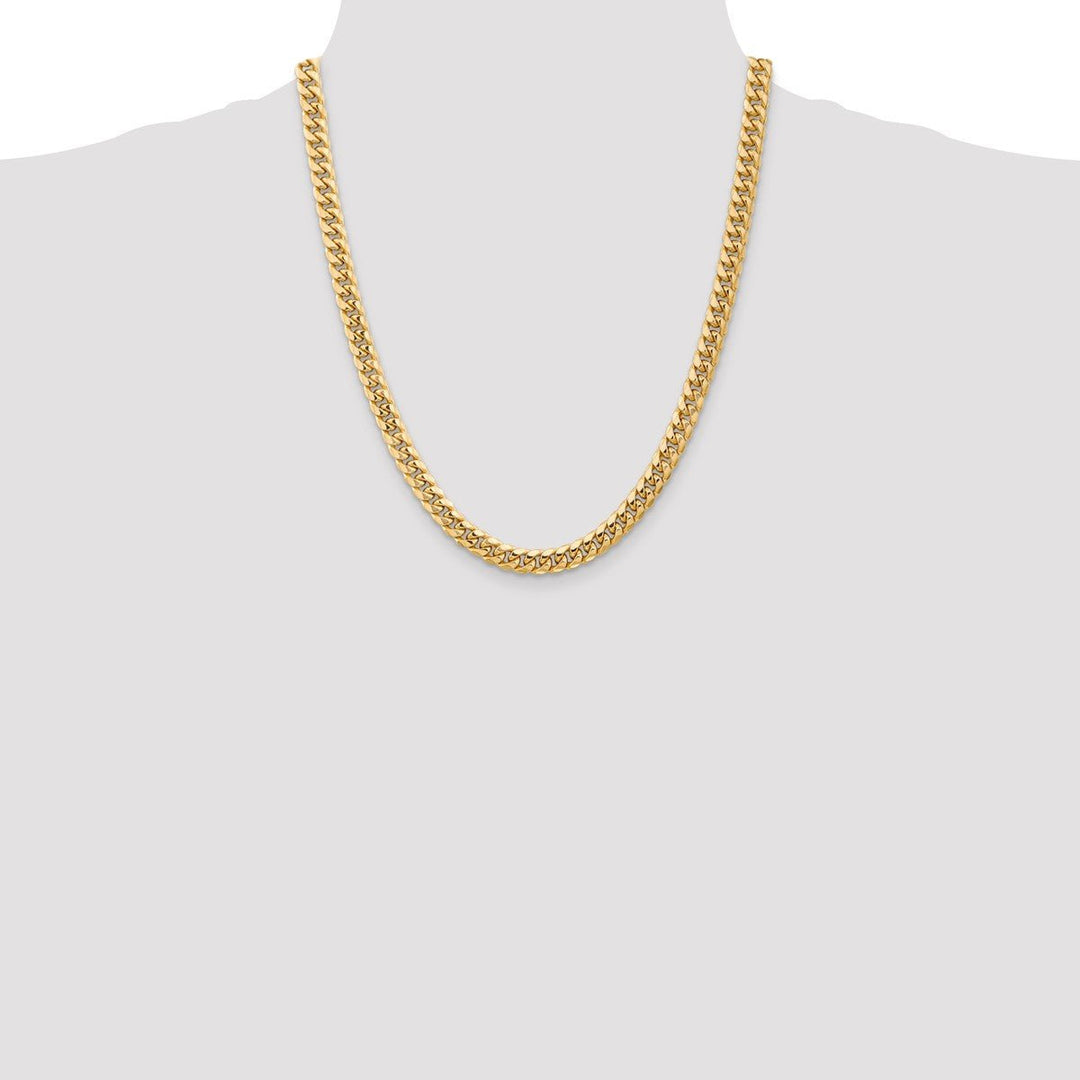 Gold 6.75mm Cuban Chain, 22