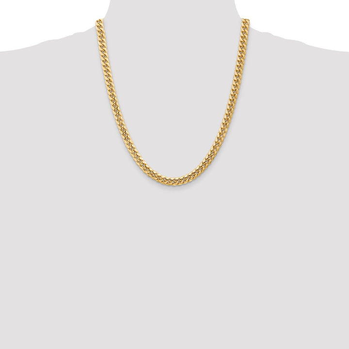 Gold 6.75mm Cuban Chain, 22" - Chain - Design Jewellers Edmonton