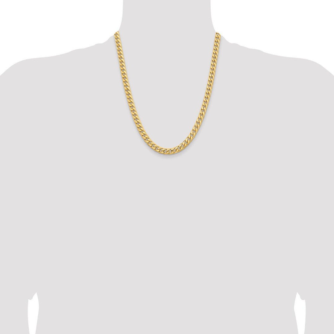 Gold 6.75mm Cuban Chain, 22