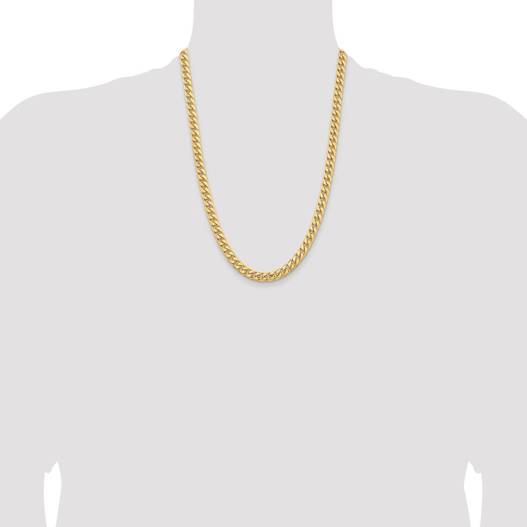 Gold 6.75mm Cuban Chain, 24