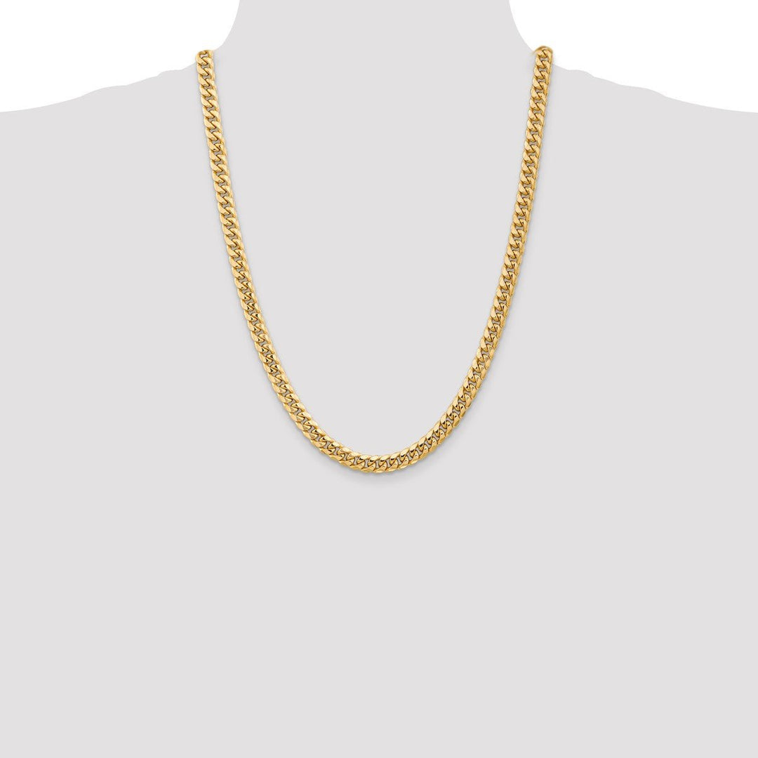 Gold 6.75mm Cuban Chain, 24