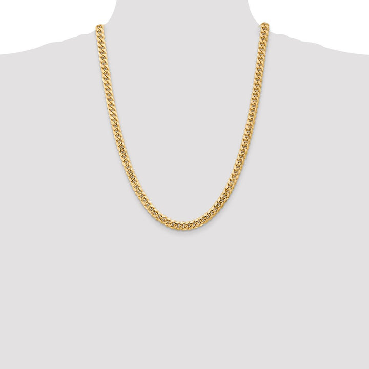 Gold 6.75mm Cuban Chain, 24" - Chain - Design Jewellers Edmonton