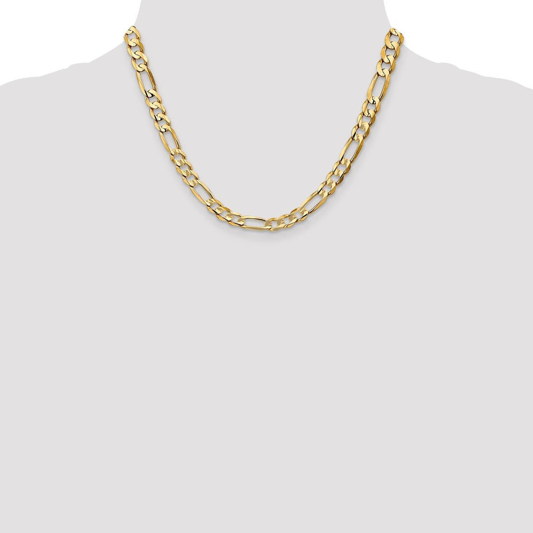 Gold 6.75mm Figaro Chain, 18