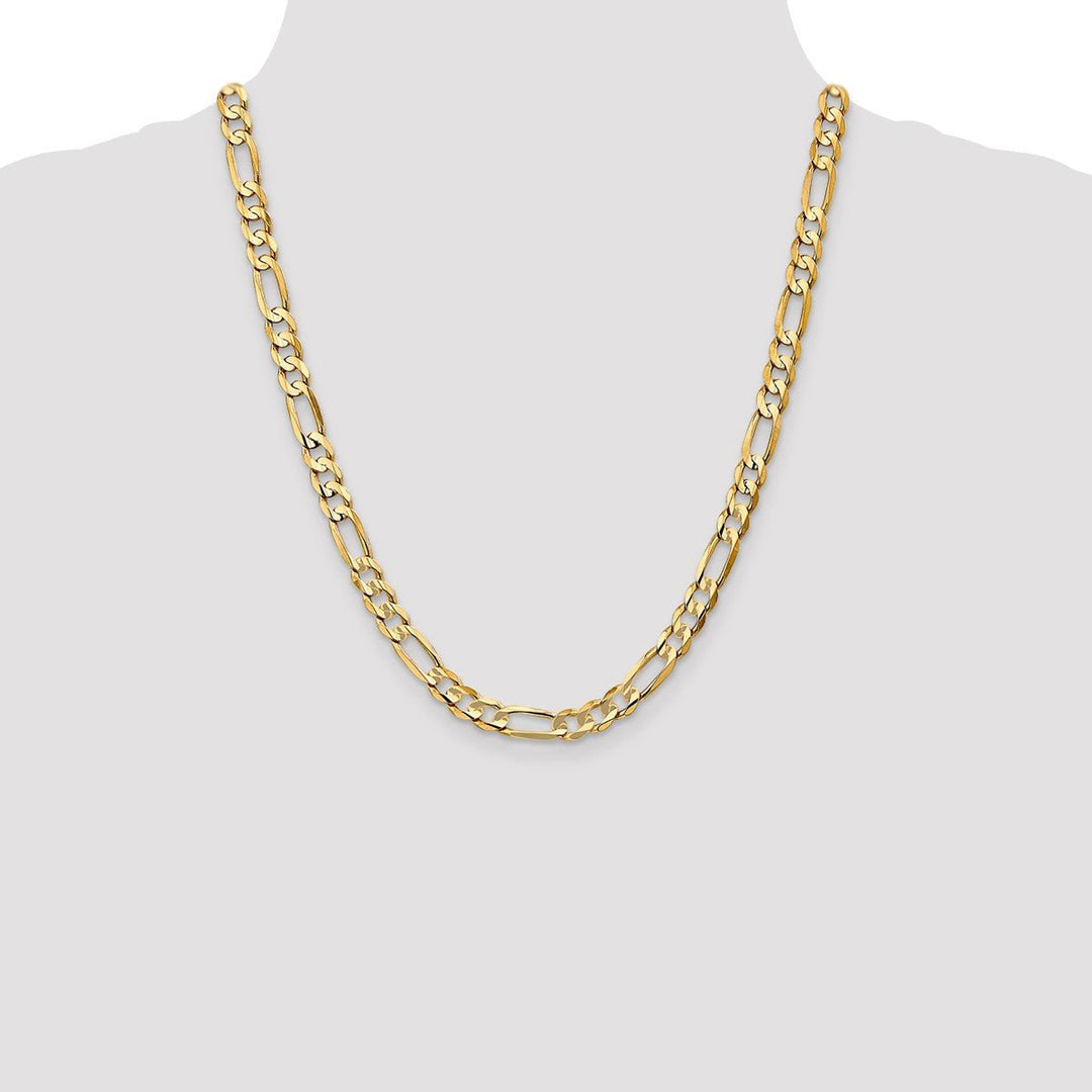 Gold 6.75mm Figaro Chain, 22