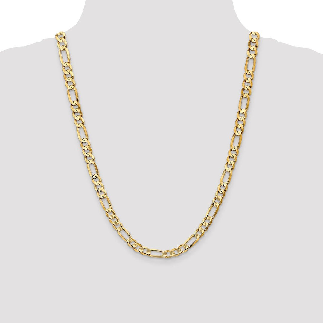 Gold 6.75mm Figaro Chain, 24