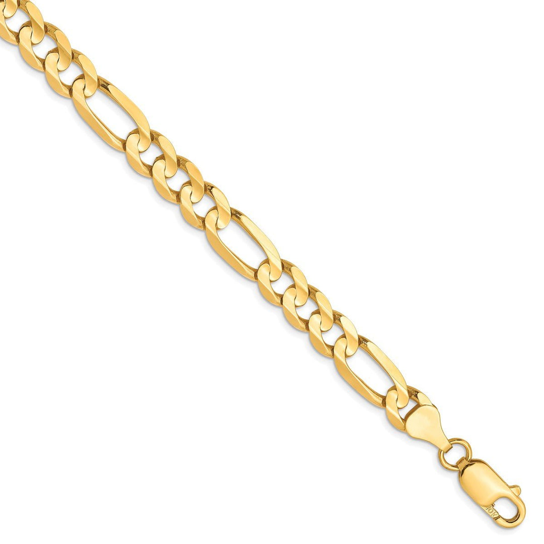 Gold 6.75mm Figaro Chain, 8