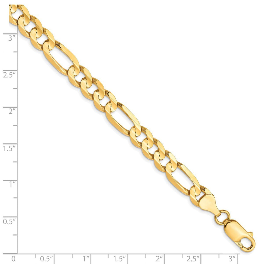 Gold 6.75mm Figaro Chain, 8