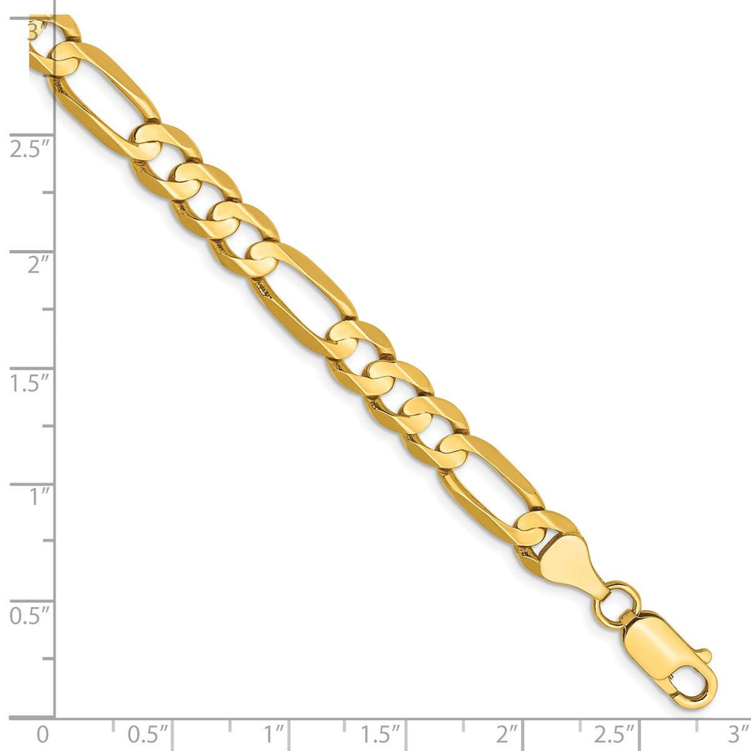 Gold 6.75mm Figaro Chain, 8