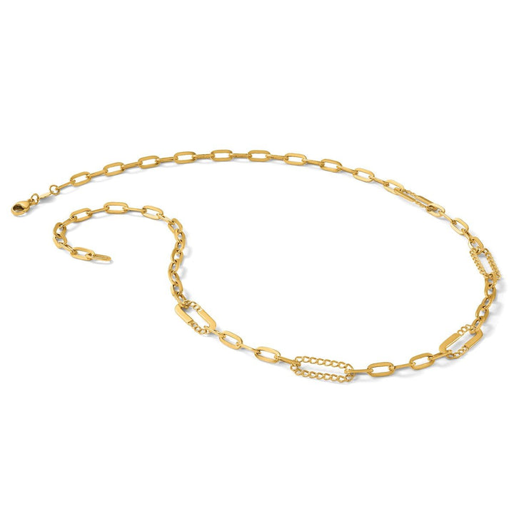 Gold 6.75mm Paperclip Necklace, 18" - Necklace - Design Jewellers Edmonton