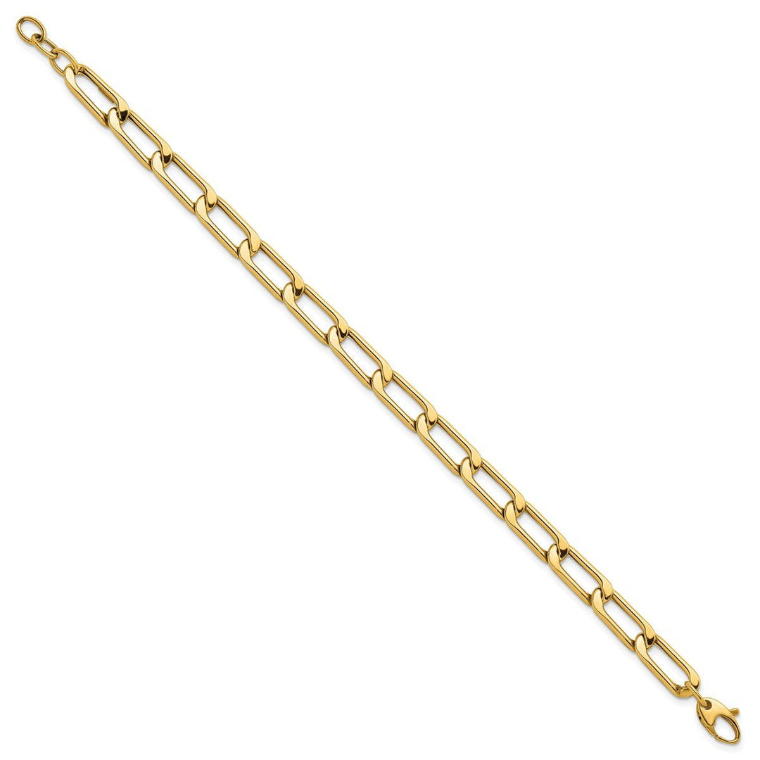 Gold 6.8mm Curb Bracelet, 7.5
