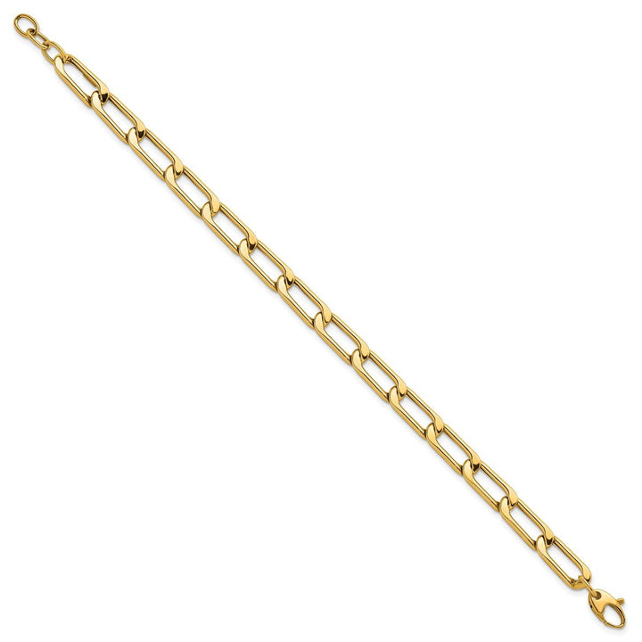 Gold 6.8mm Curb Bracelet, 7.5" - Bracelet - Design Jewellers Edmonton