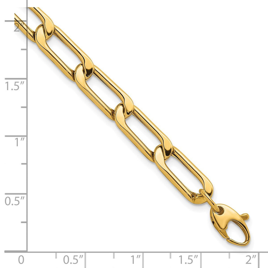 Gold 6.8mm Curb Bracelet, 7.5