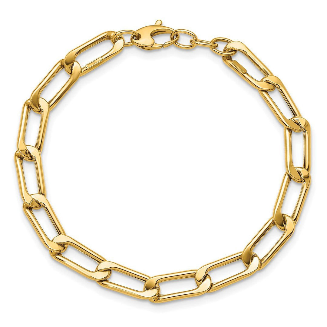 Gold 6.8mm Curb Bracelet, 7.5