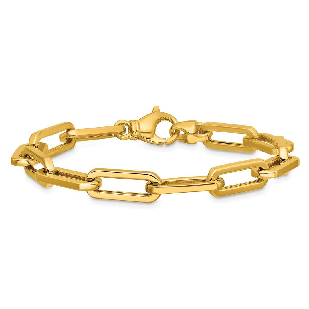 Gold 6.8mm Paperclip Chain, 7.5