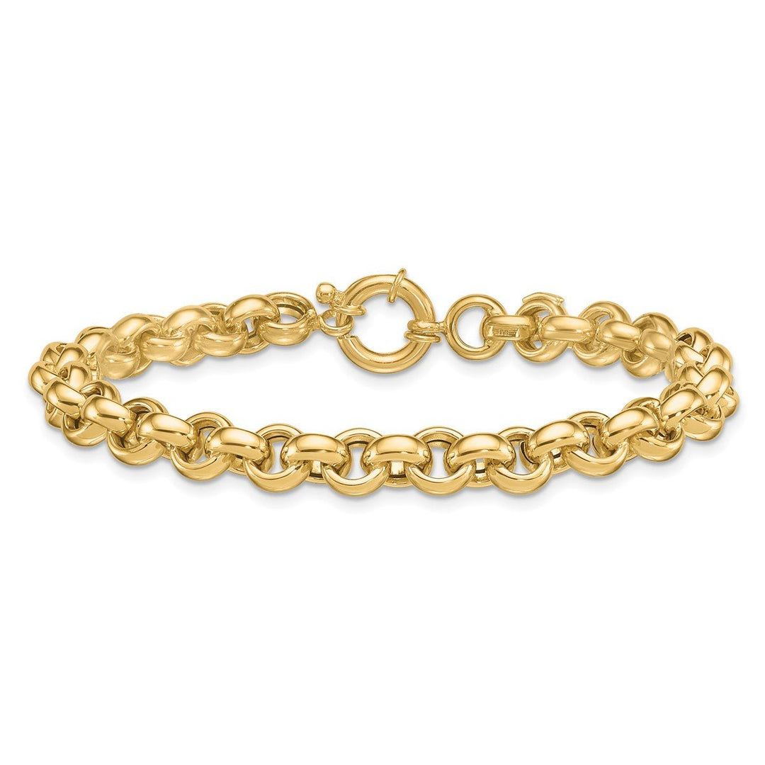 Gold 6.8mm Rolo Chain, 7.5