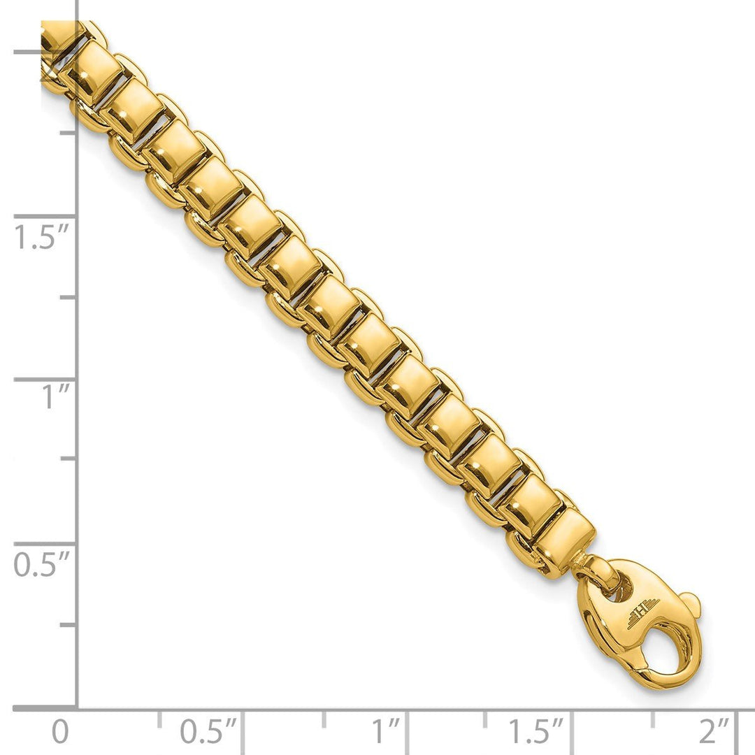 Gold 6mm Box Bracelet, 7.75