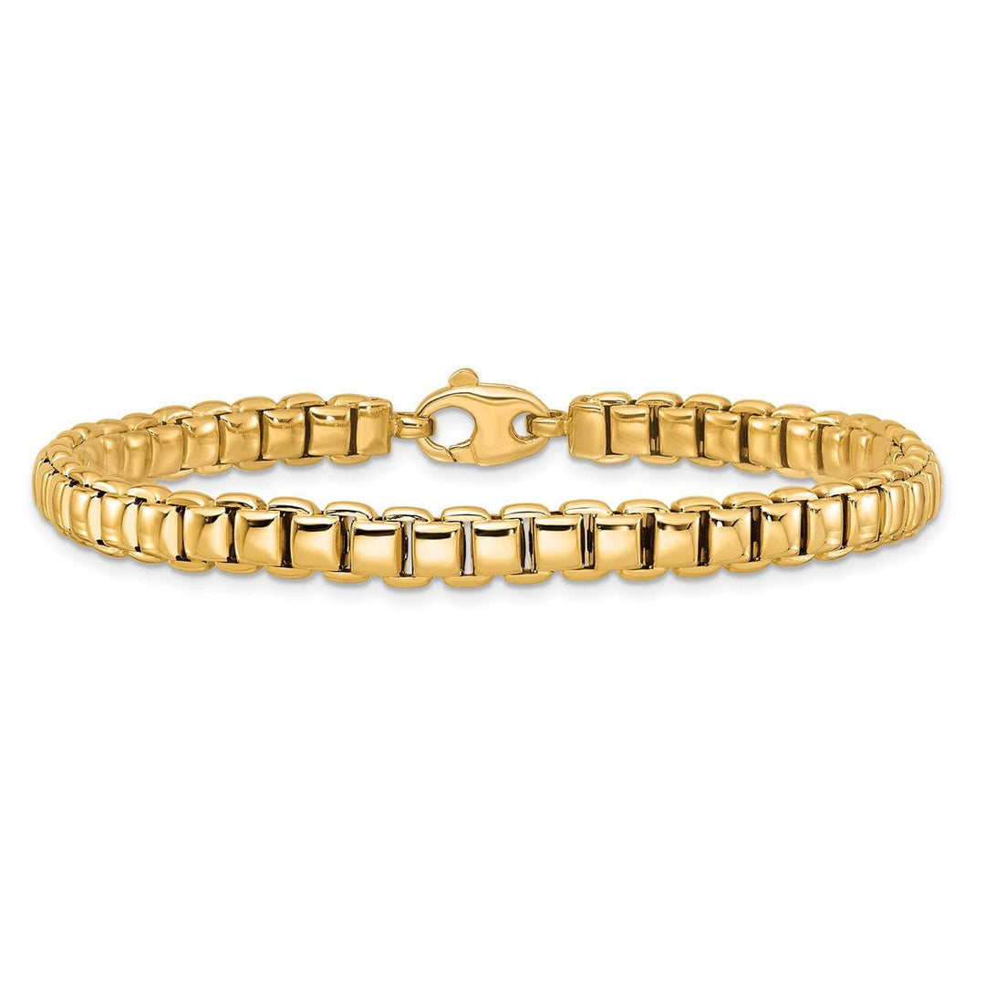 Gold 6mm Box Bracelet, 7.75