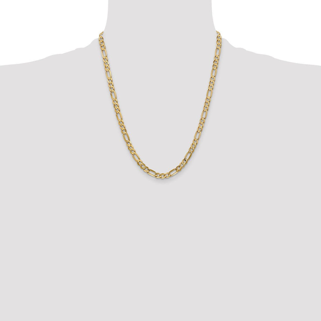 Gold 6mm Figaro Bracelet, 22