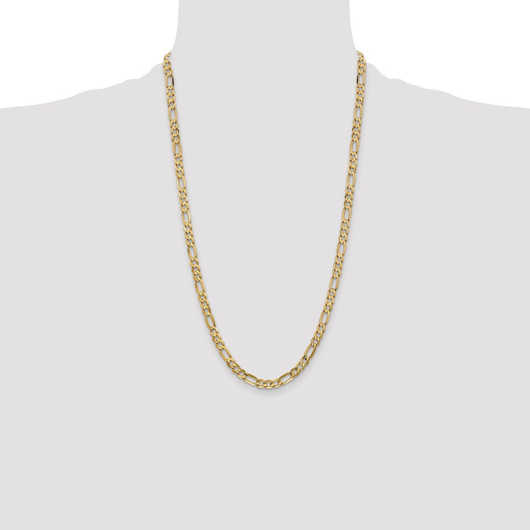 Gold 6mm Figaro Bracelet, 26