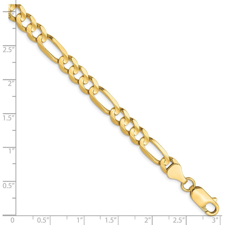 Gold 6mm Figaro Bracelet, 9" - Bracelet - Design Jewellers Edmonton