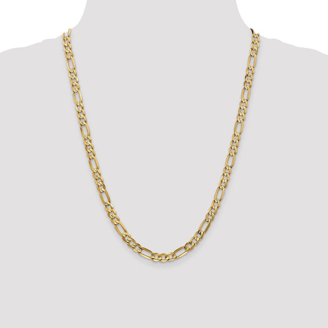 Gold 6mm Figaro Chain, 24