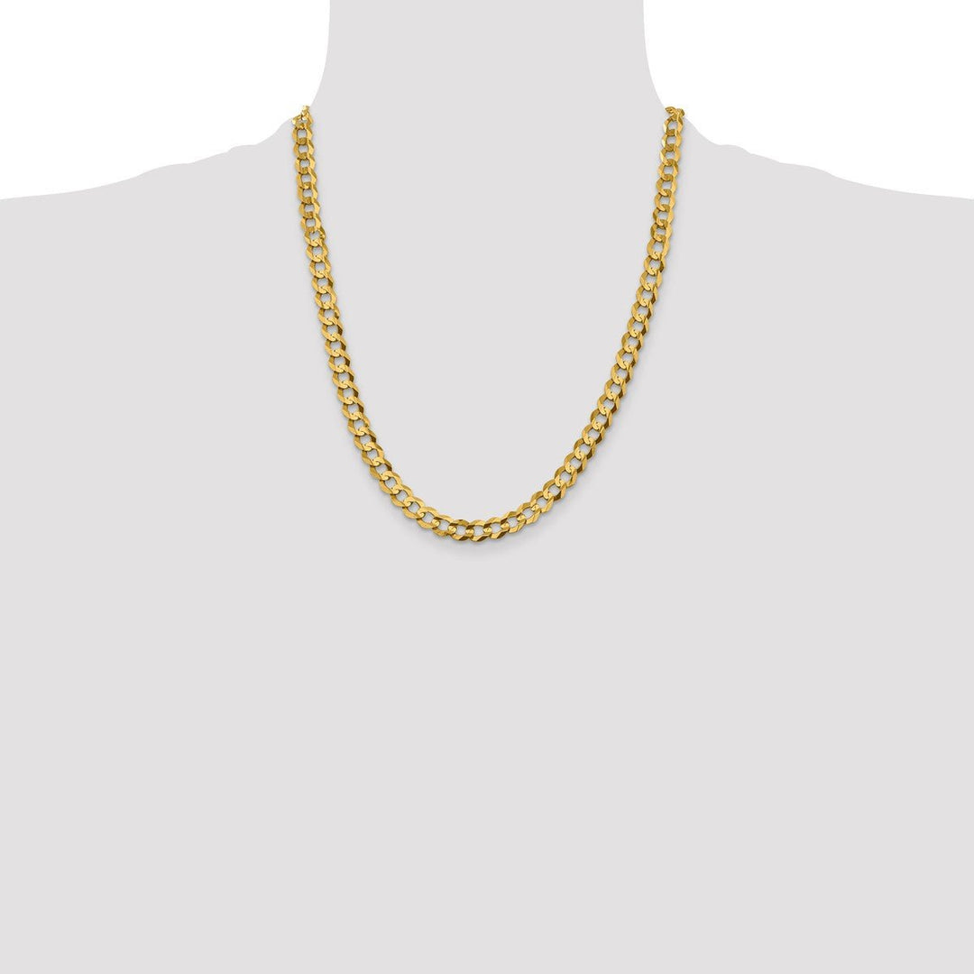 Gold 7.2mm Cuban Chain, 22